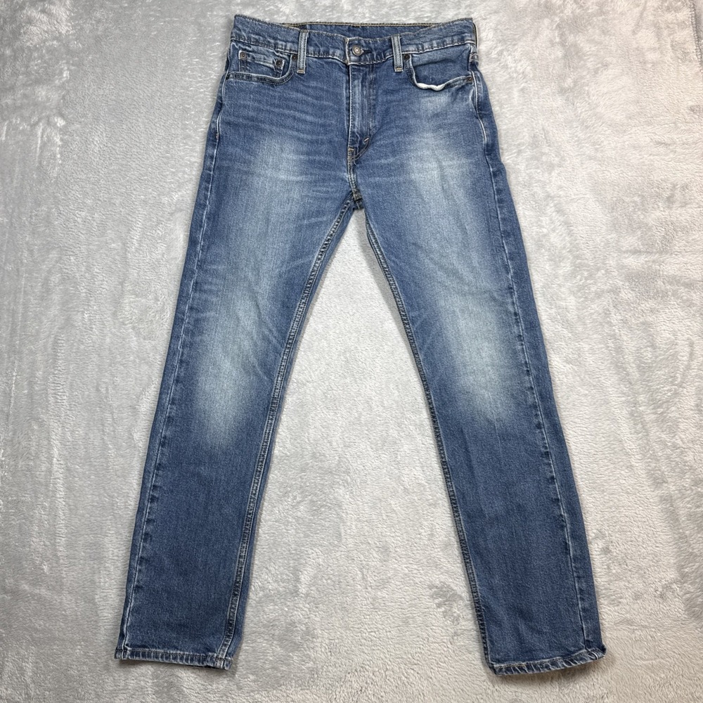 Levis 513 Jeans Mens‎ 30x30 (Fits 30X29) Blue Slim Straight Stretch Denim